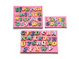 Alphabet And Numbers Silicone Mold 3-Pc. Set - £10.57 GBP