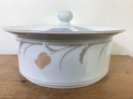 Vtg Dansk Tivoli Belles Fleurs Taupe Porcelain 2 Qt Casserole Lidded Dis... - $79.19