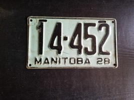 1928 Manitoba License Plate - $51.33