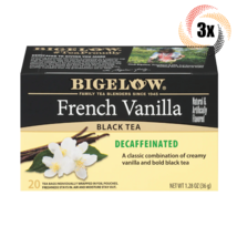 3x Boxes Bigelow French Vanilla Decaffeinated Black Tea | 20 Per Box | 1... - $19.16