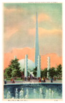 Theme Center from Plaza of Light New York Worlds Fair Linen Postcard - £2.92 GBP