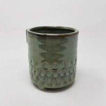 Vintage Japanese Style Handmade Mug Tea Cup Planter Stoneware Pottery - £23.26 GBP