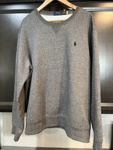 Polo Ralph Lauren Heather Grey Crewneck Athletic Fleece Sweatshirt Size ... - $57.96