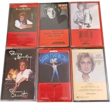 Barry Manilow Cassette Lot of 6 Greatest Hits 1 &amp; 2 Live Barry One Voice - £11.65 GBP