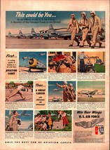 1950 vintage US Air Force recruitment ad, Post World War ll E5 - £20.14 GBP