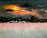 Tramonto Vista Da Lago Champlain Plattsburg New York Ny 1910 Vtg Cartolina - $12.54