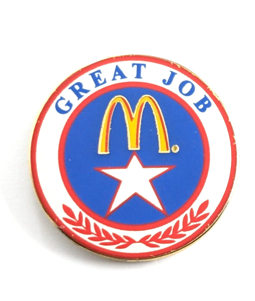 McDonald's Great Job Golden Arches Star Fast Food Restaurant Crew Pin Advertise Item image 5