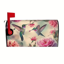 Hummingbird &amp; Rose Standard Size Mailbox Cover - Weather-Resistant - 21 ... - $9.67