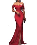 Red Elegant Off Shoulder Mermaid Maxi Dress Women Formal Wedding Size M - $453.83 MXN Red Elegant Off Shoulder Mermaid Maxi Dress Women Formal Wedding Size M - $453.83 MXN