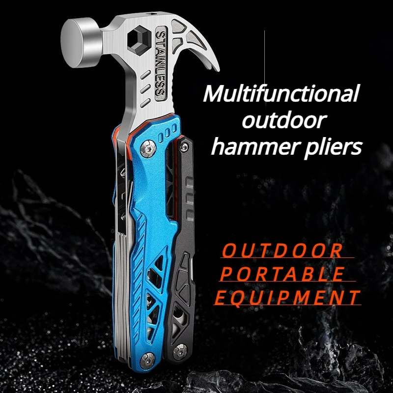 Outdoor High Steel Carbon Folding Hammer Pliers for Camping Survival - £26.01 GBP