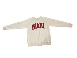 Miami University Reverse CrewNeck Sleeve Sweatshirt Sz Medium Chicka-D B... - $14.25