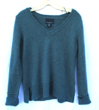 Cynthia Rowley Spruce Green Nubby Soft Wool Blend Stretch Sweater Womens Medium - £18.90 GBP