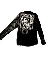 Kanji 2XL Embroidered Snap Up Long Sleeve With Rhinestones Patch Great D... - £46.91 GBP