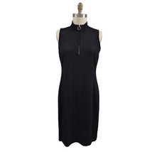 Lauren Ralph Lauren LRL Black Sleeveless Viscose Blend Dress XL Ring Zip... - $43.56