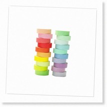 Rainbow Colors Washi Tape Set - 20 Rolls of 15mm Mag Decorative Tape for Bullet - $23.75