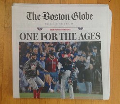 Boston Red Sox 2018 World Series Champions Globe Newspaper 10/29/18 - £6.91 GBP