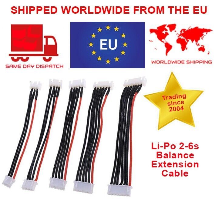 Rc Car LiPo Extension Cable Balance Cable Charging Power Wire 2s 3s 4s 5... - $3.76+
