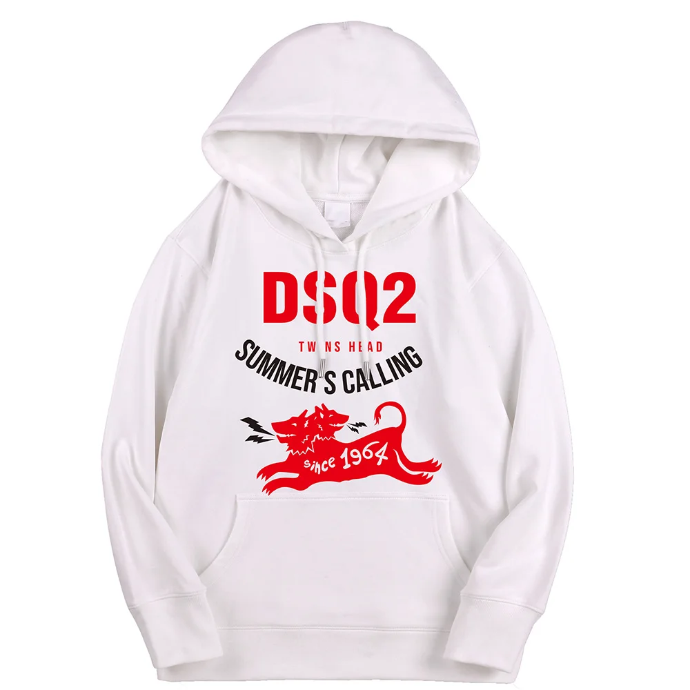 DSQ2 twins head calling printing letters warm thick round neck sweatshirt pullov - $185.55