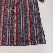 Vintage Paisley Blouse Top Notch Short Sleeve Collared Shirt Women’s Chest 54" image 10