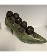 STEVE TOBIN ORIGINAL HEAVY BRONZE HIGH HEEL SHOE SIGNED 9.5”L X 6”H - $2,965.05