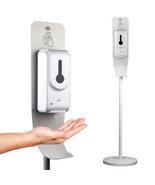 1000ml Automatic Liquid Soap Dispenser Steel Floor Stand Touchless Refil... - $79.34 CAD
