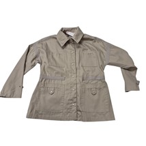 VTG 70s Safari Jacket Utility Khaki Pant Coat K Mart Womens Sz M/L Made ... - $74.25