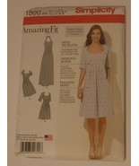 Simplicity Sewing Pattern # 1800 Misses Womens Dress in 2 Lengths Uncut - £3.91 GBP