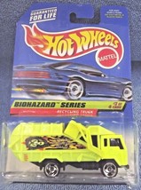 1997 Hot Wheels #719 Biohazard Series 3/4 RECYCLING TRUCK Skinny Caution Tampo - £6.72 GBP