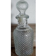 Vintage Clear Glass AVON Perfume Cologne Bottle with Stopper DIAMOND pat... - £9.19 GBP