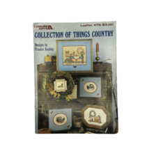 &quot;Collection of Things Country&quot; ©1986 Leisure Arts Cross Stitch Leaflet #479 Vntg - £5.40 GBP