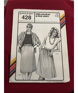 Vtg 1984 Stretch &amp; Sew 428 Side Pocket-A-Line Skirt Pattern 32-48 Uncut FF - €7,63 EUR