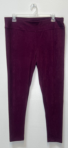 George Women&#39;s Plus Ribbed Velour Leggings Burgundy 3X NWT - $13.99