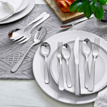 FLATWARE SILVERWARE HENCKELS CUTLERY SET STAINLESS STEEL 18 10 MODERN 65... - $143.99