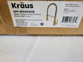 Kraus KFF-1610SFACB Bolden Antique Champagne Bronze 1-Hdl Deck-Mount Pul... - $222.75