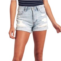 HOLLISTER | button fly high rise cuffed distressed boyfriend shorts | WO... - $22.00