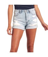 HOLLISTER | button fly high rise cuffed distressed boyfriend shorts | WO... - $30.16 CAD