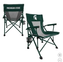 Michigan State Spartans Hard Arm Chair Green White NCAA Tailgating Camping - $1,854.00 MXN