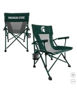 Michigan State Spartans Hard Arm Chair Green White NCAA Tailgating Camping - $139.22 CAD