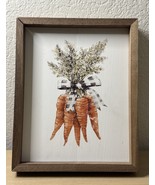 Kendrick Home Group Of Carrots With Checkered Bow Wooden Framed Art Cott... - $368.09 MXN