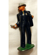 VINTAGE BARCLAY #623 -  LEAD CAST DETECTIVE WITH PISTOL; 3&quot; BLUE - $90.00