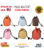 Coin Pouch Wrist Spring Drawstring Gift Genuine Leather Pouch BUY3 GET 1... - $27.99