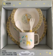 Moon and Stars 5 piece Bamboo Fiber Dinnerware set new in box, toddler, ... - £12.74 GBP