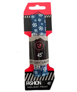 PEAK Fashion Holiday Print Pair Of Shoe Laces 45&quot; 6-8 Eyelets, Blue w/White - $262.27 MXN