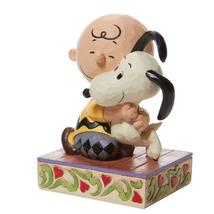 Jim Shore Charlie Brown Figurine with Snoopy Beagle Hug Peanuts #6007936 image 3