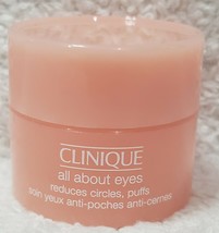 Clinique ALL ABOUT EYES RICH Reduces Circles Puffs Gel-Creme Jar .5 oz/1... - $29.21