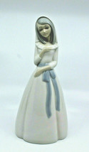 Miquel Requena Valencia Porcelain Girl Lady Figure Figurine Vail  Dress Spain - £31.73 GBP