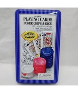 Deluxe Playing Cards Poker Chips And Dice - $11.87