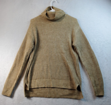 Candace Cameron Bure Sweater Womens Size 2XS Brown Cotton Long Sleeve Mock Neck - £12.90 GBP