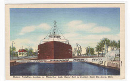 Great Lakes Steamer Freighter MacArthur Lock Sault Ste Marie Michigan po... - £4.73 GBP