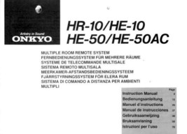 Onkyo HE-50 Remote System Owners Manual - $22.24